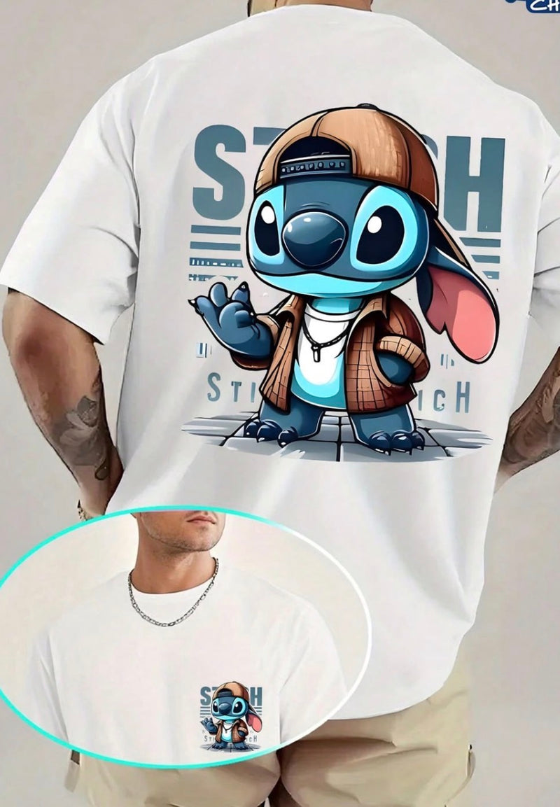 Stitch Cool Cap T-shirt, White