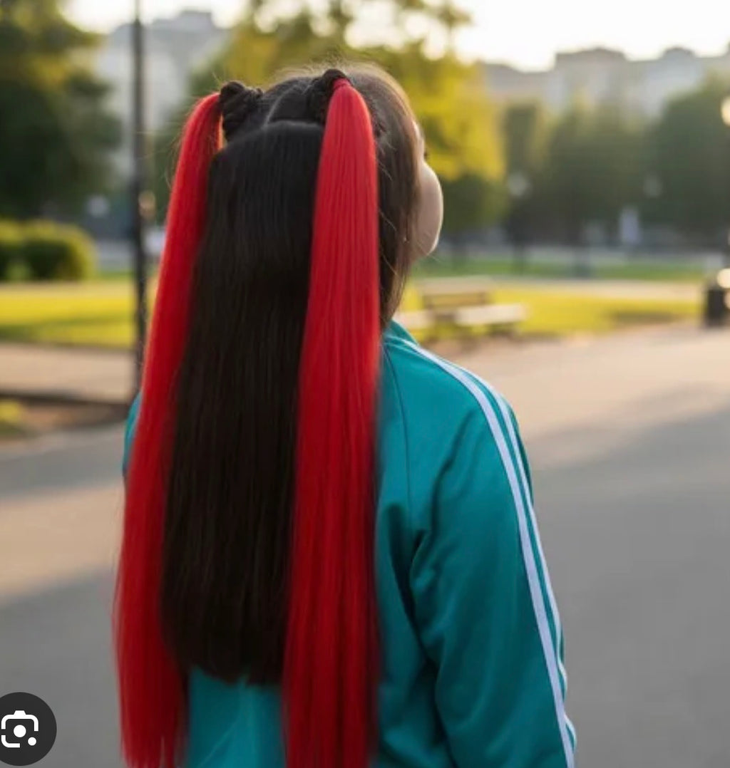 95 cm  2 ponytails