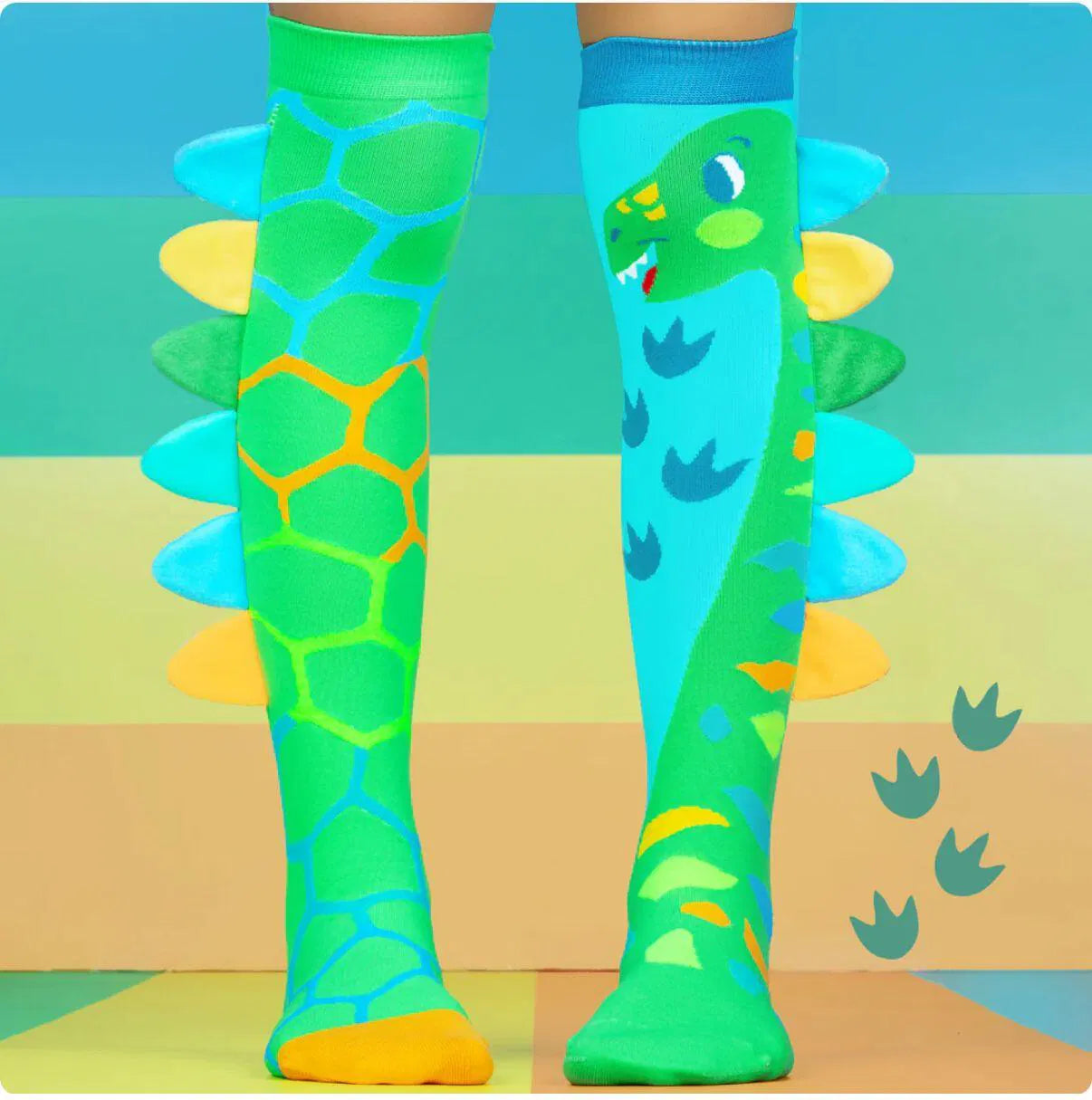 Green Roar Dinasours Socks