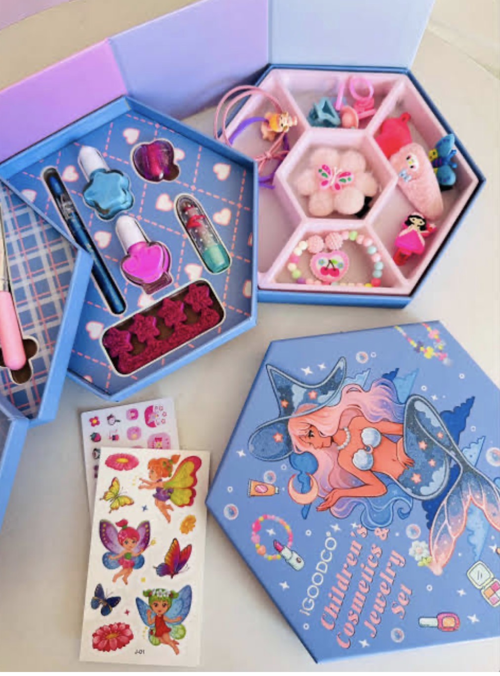 Mermaid 4-in-1 Kids Makeup & Jewelry Set