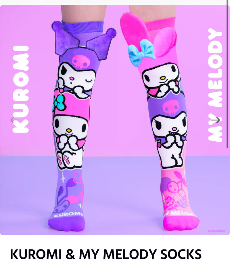 Madmia Kuromi &amp; My Melody 3D Socks