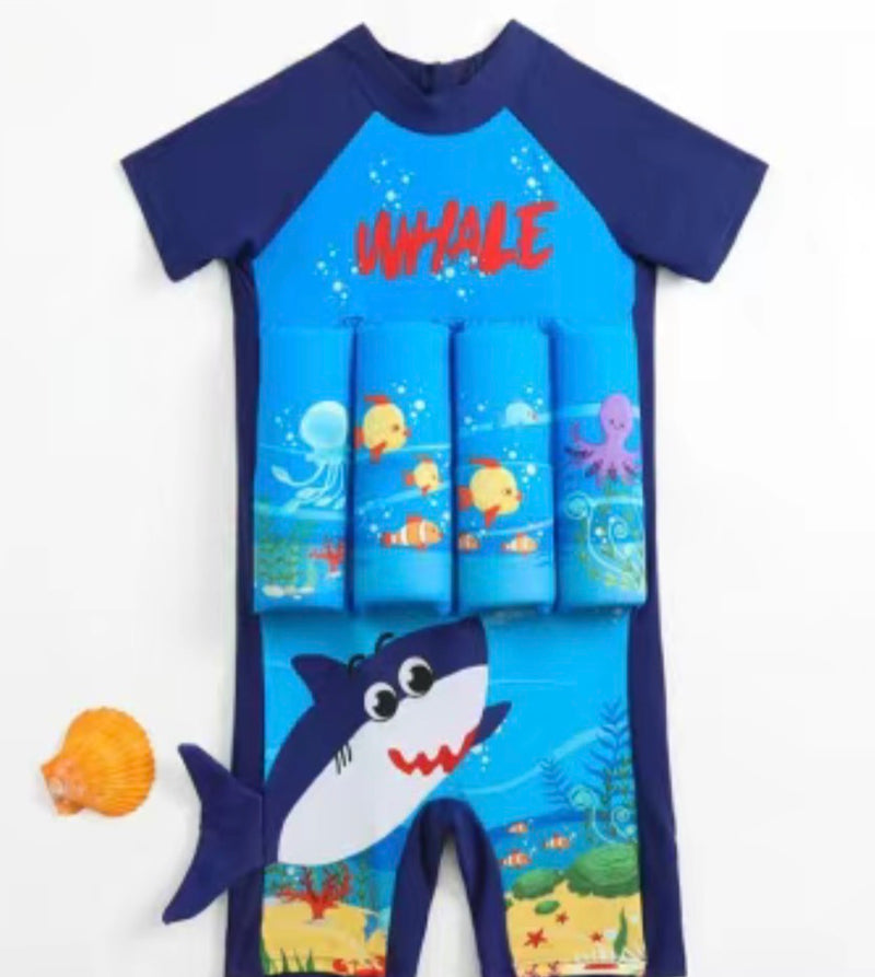 Shark Swimsuit with Built-in Floaters