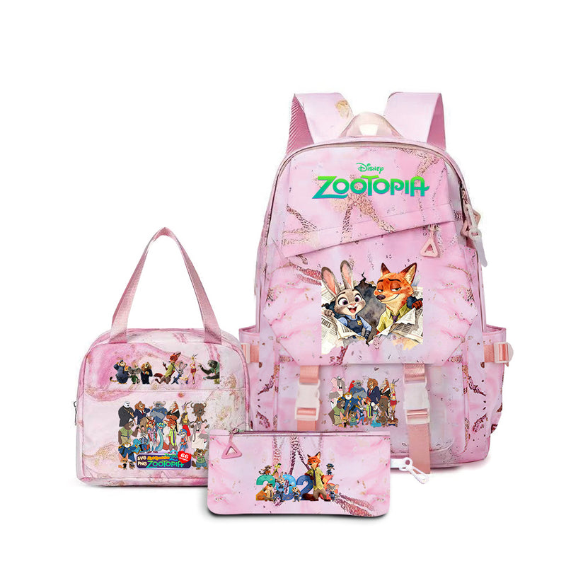 Judy &amp; Nick 3-Piece School Bag Set, Pink Marble