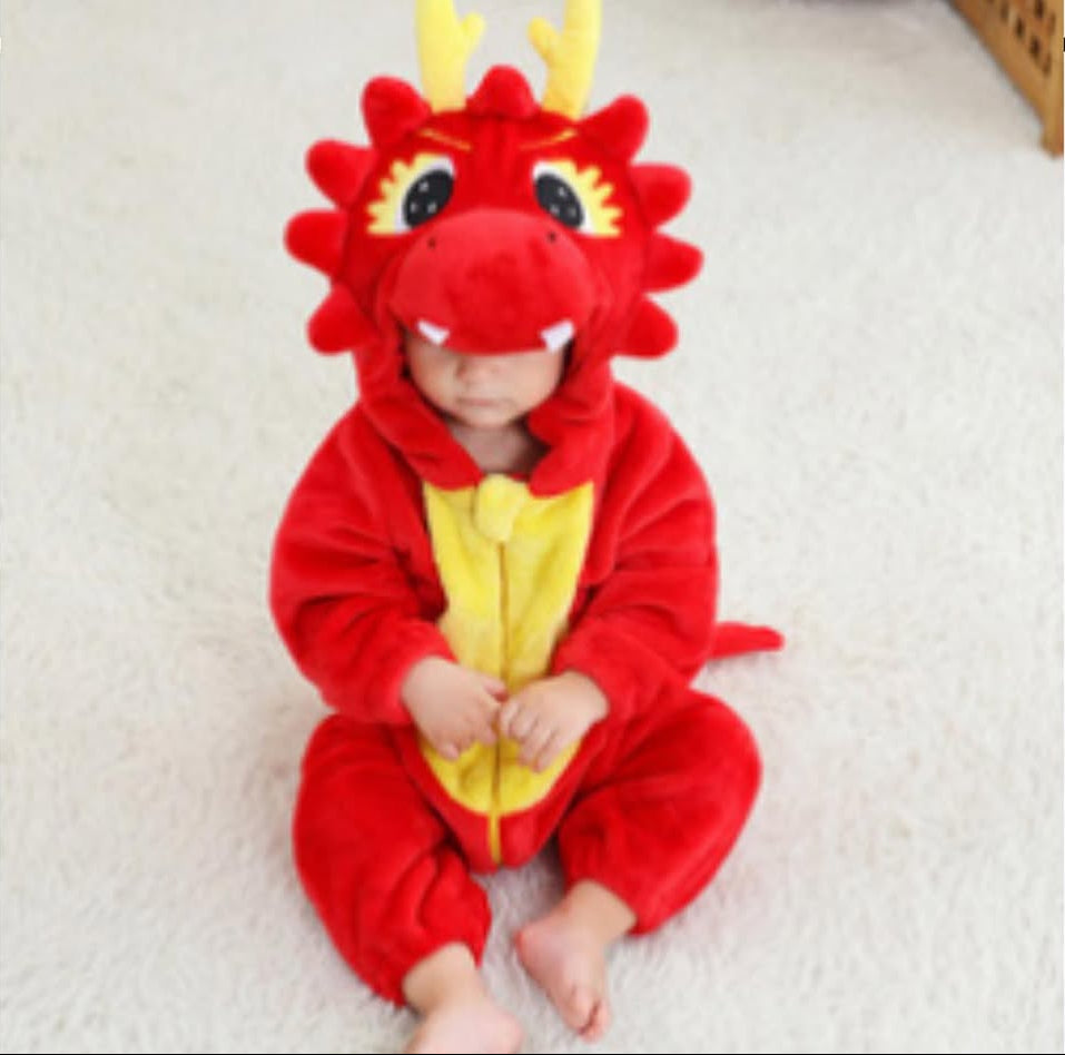 Red Dragon Baby Jumpsuit