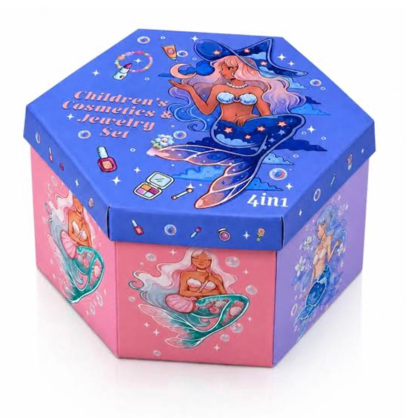 Mermaid 4-in-1 Kids Makeup &amp; Jewelry Set