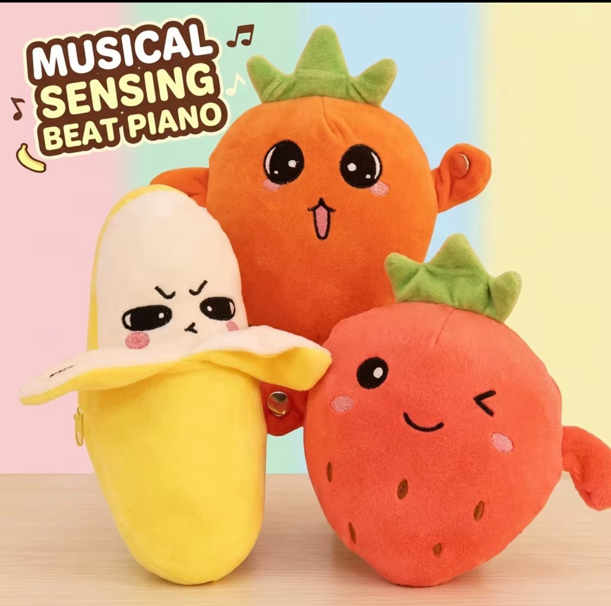 Sensory Musical Fruits plush Dolls