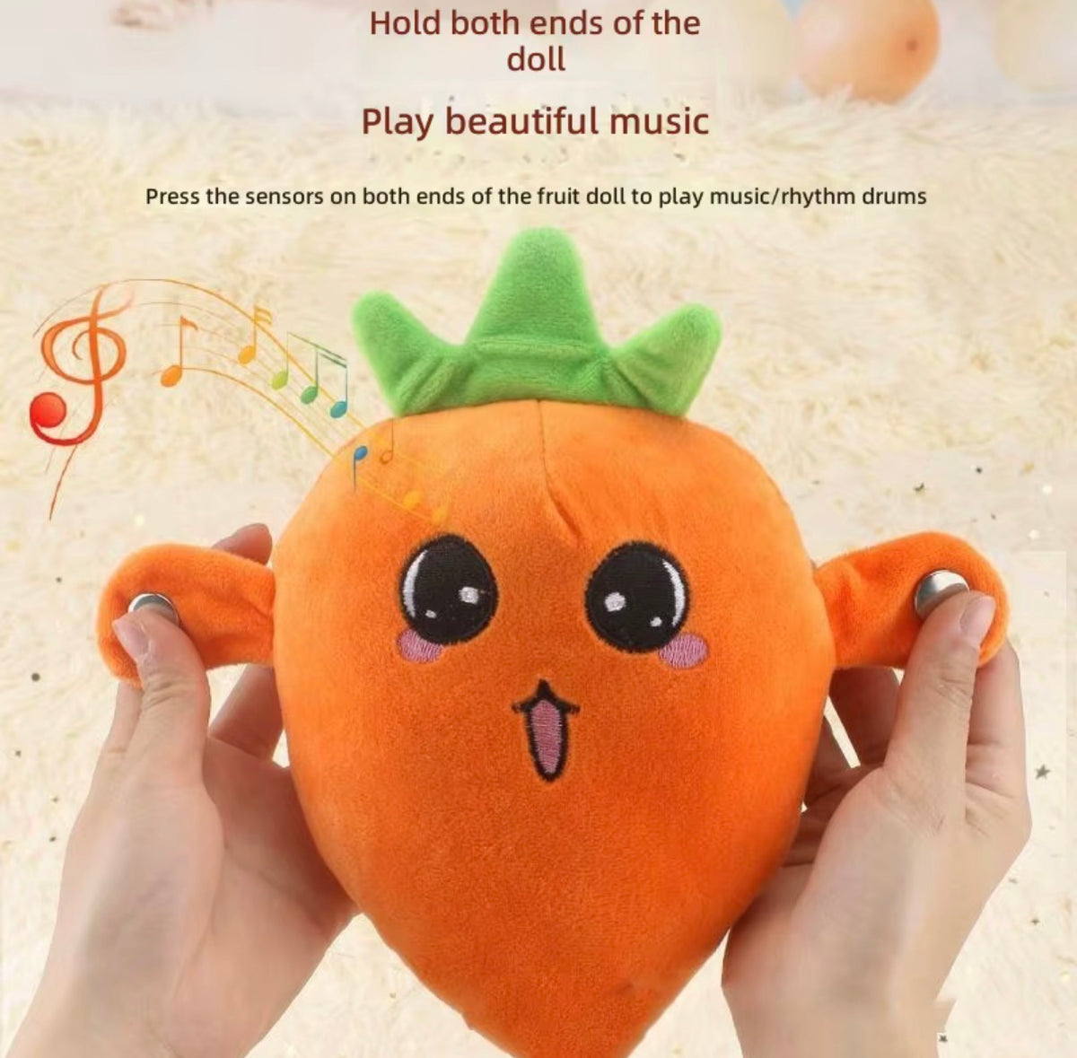 Sensory Musical Fruits plush Dolls