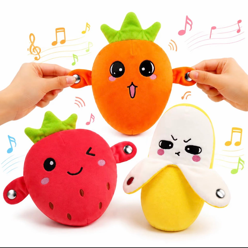 Sensory Musical Fruits plush Dolls