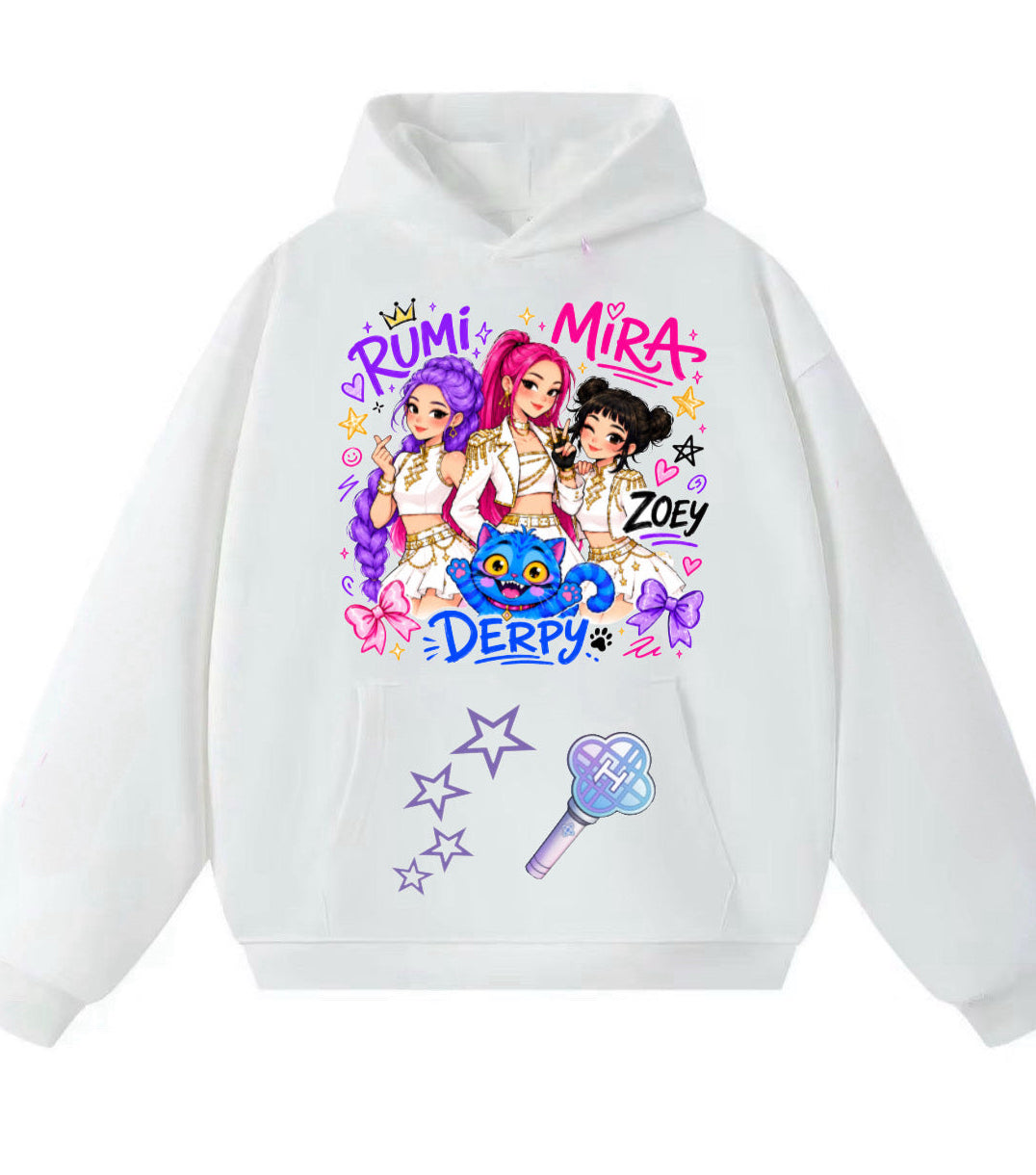 HuntrX Trio Sleeve Logo Hoodie, White