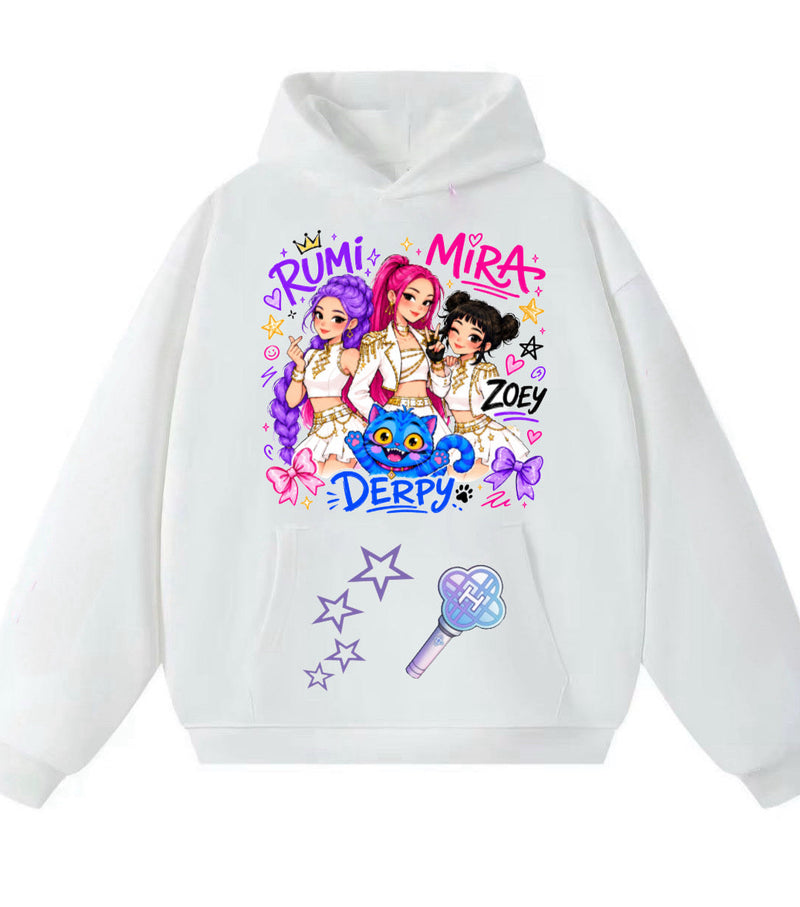 HuntrX Trio Sleeve Logo Hoodie, White