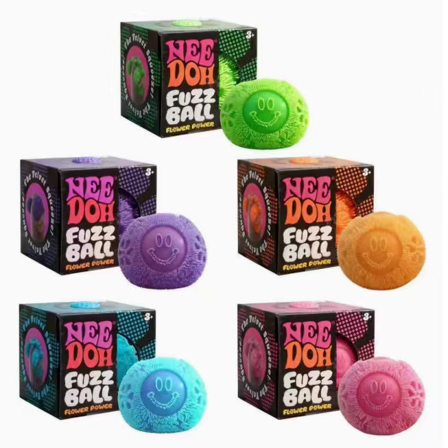 Needoh Fuzz Smiley Ball Nice Cube