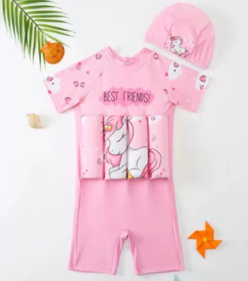 Unicorn Best Friends Swimsuit with Built-in Floaters