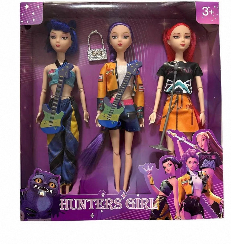 Rumi, Mira &amp; Zoey  Dolls with Guitars