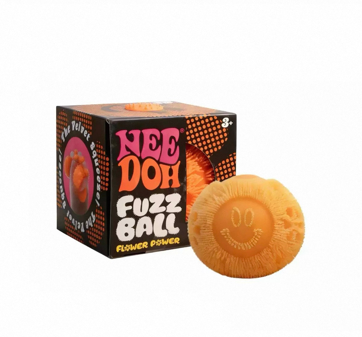 Needoh Fuzz Smiley Ball Nice Cube