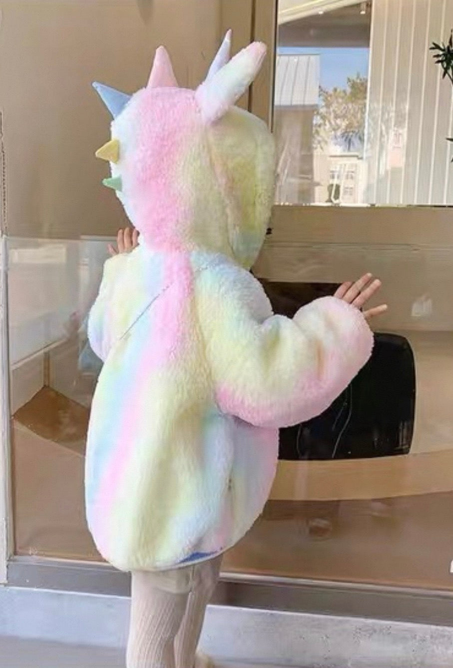 Rainbow Unicorn Faux Fur Kids Jacket