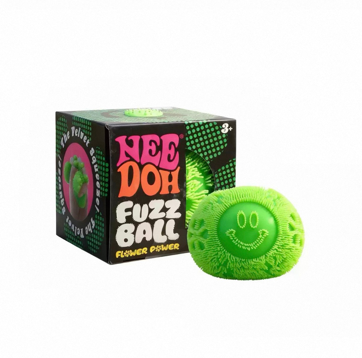 Needoh Fuzz Smiley Ball Nice Cube