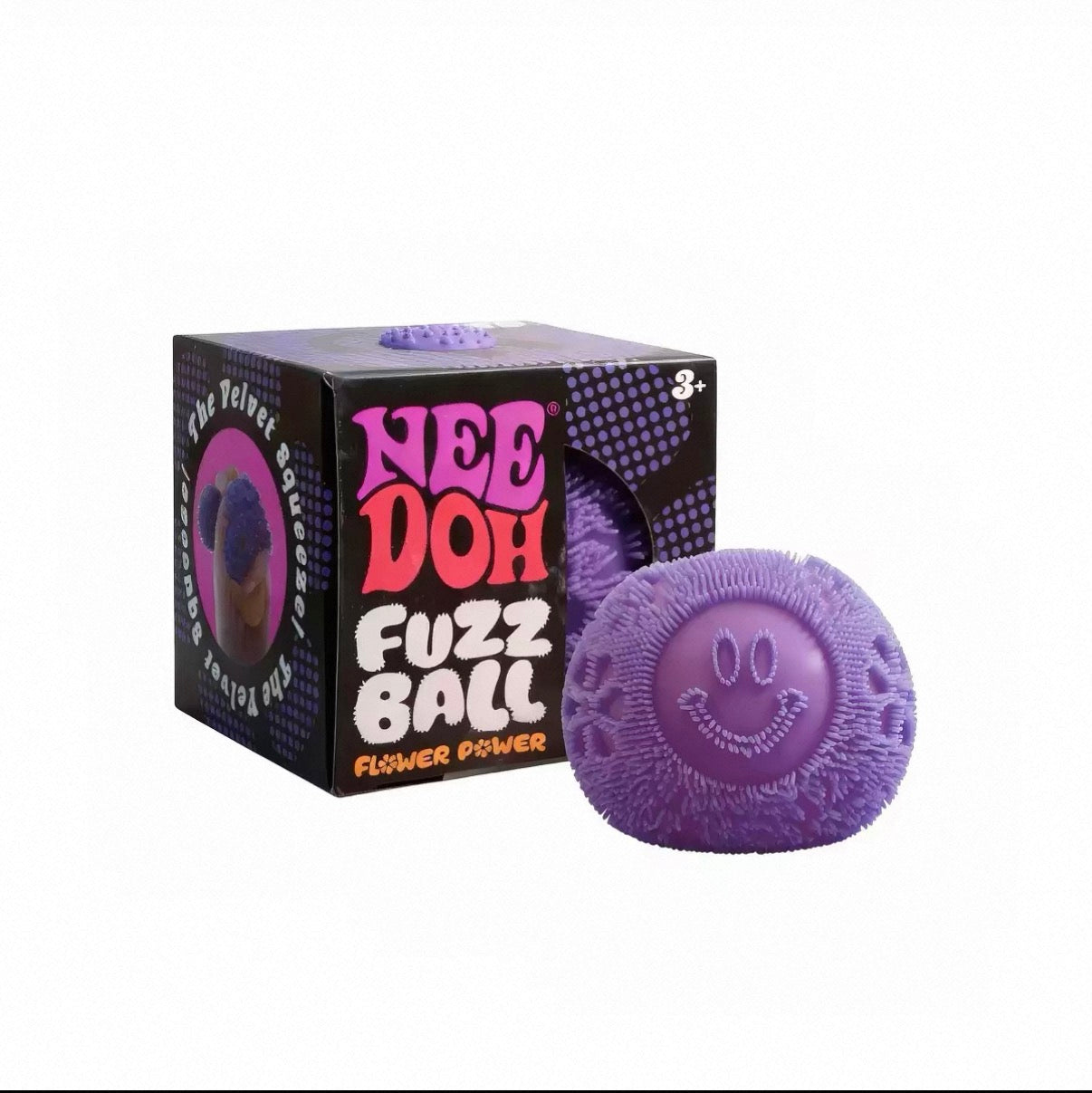 Needoh Fuzz Smiley Ball Nice Cube