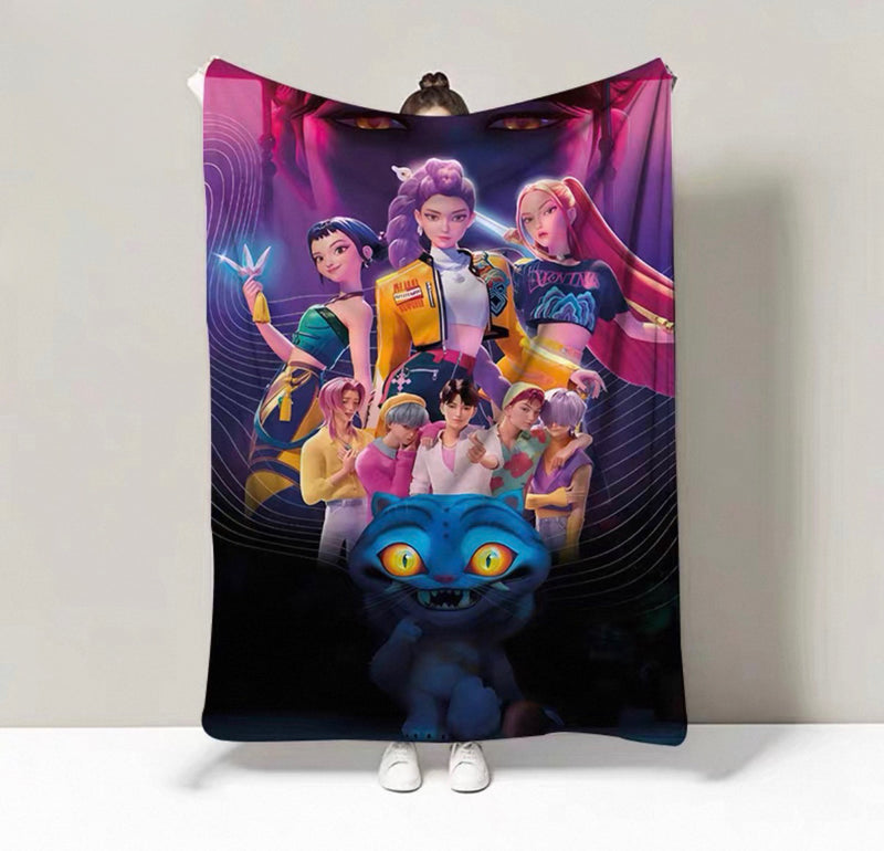 K-Pop Demon Hunters &amp; Derpy Fleece Blanket