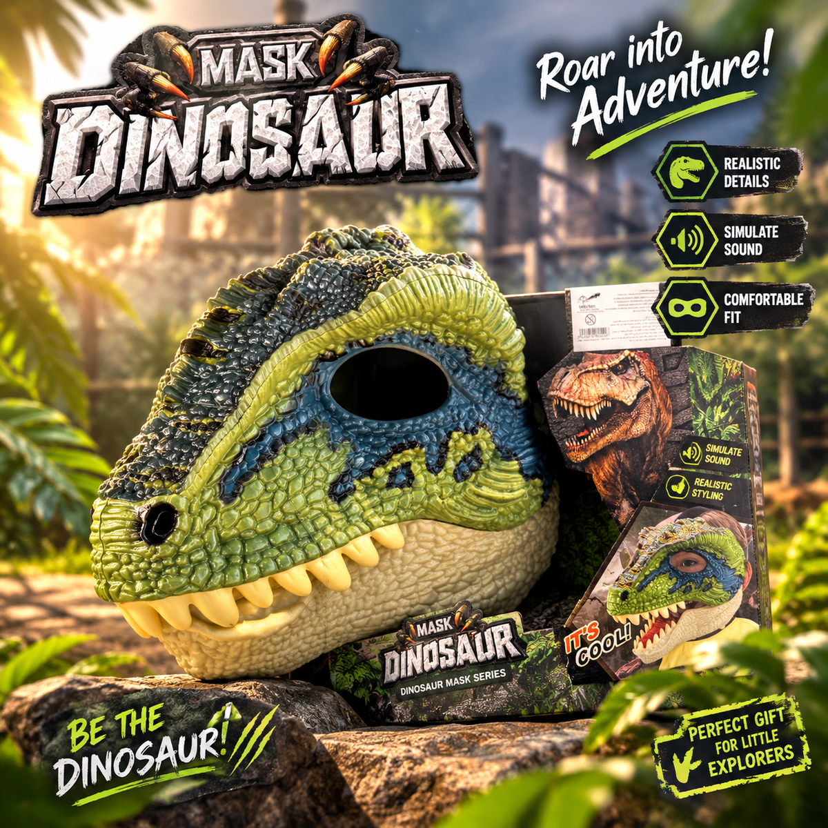 Dinosaur Mask with Light & Sound