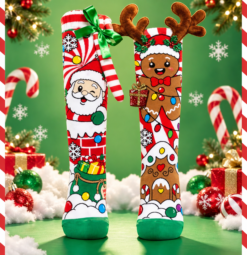 Santa &amp; Gingerbread Reindeer Christmas
