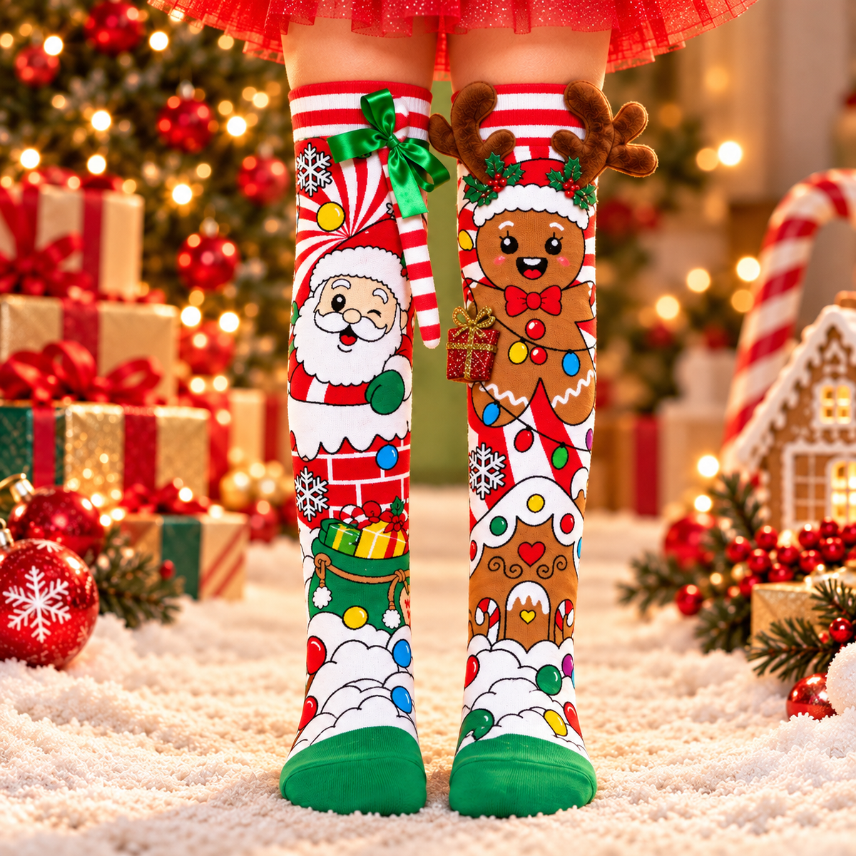 Santa & Gingerbread Reindeer Christmas
