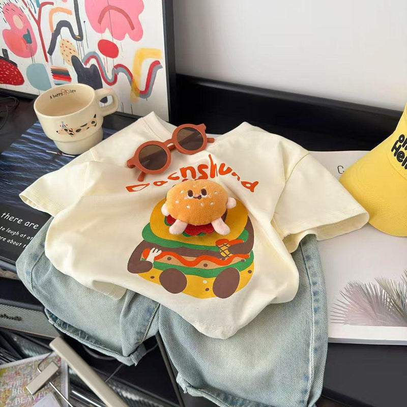 Burger 3D T-shirt &amp; Shorts Set