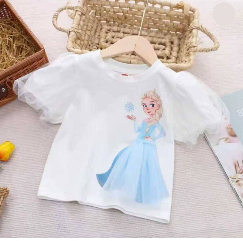 Elsa 3D Tulle Sleeve T-shirt