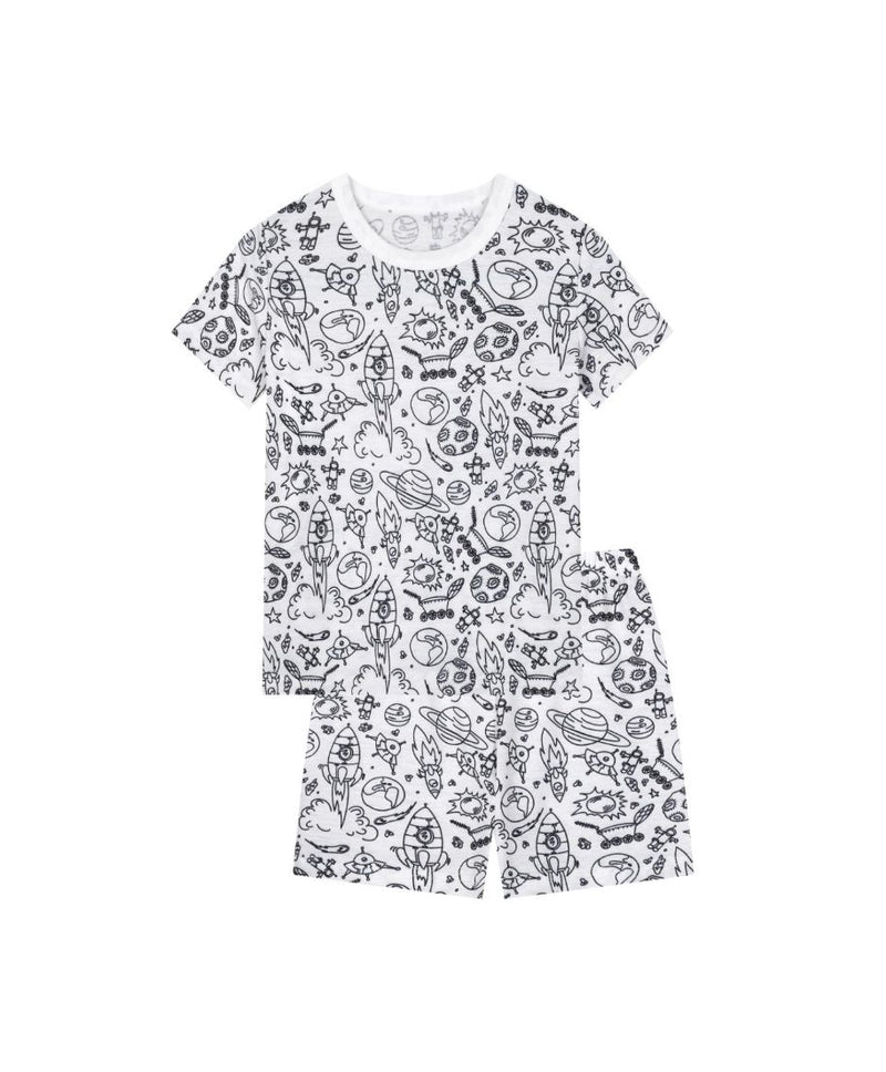 Rockets &amp; Planets Colouring Pyjamas, Long Sleeve