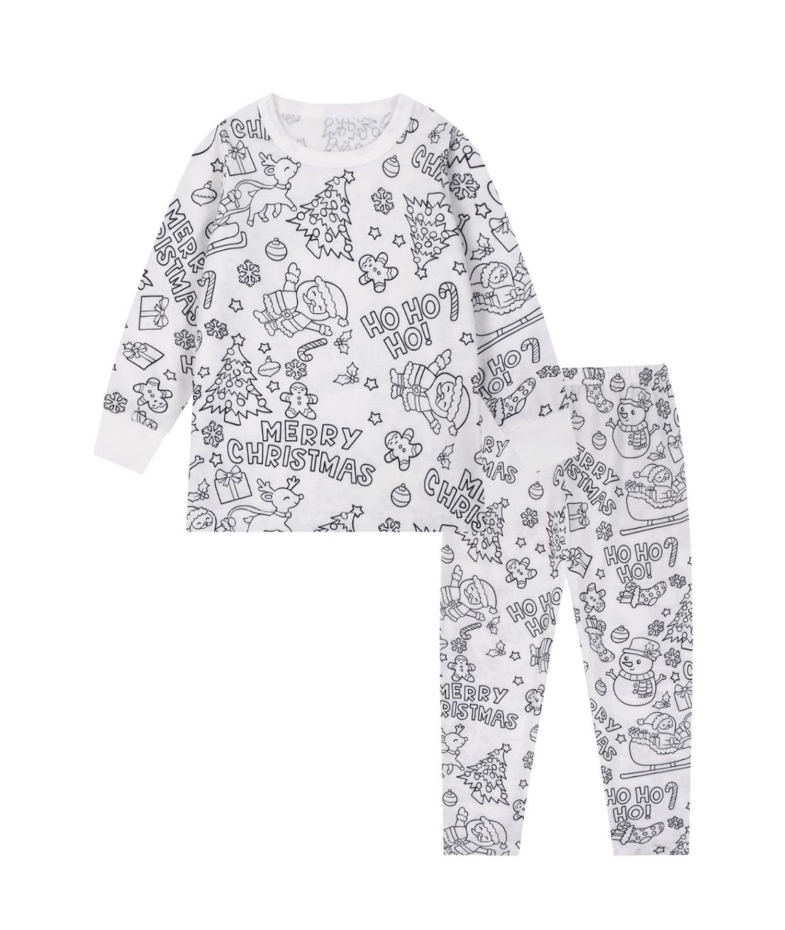 Christmas Doodle Colouring Pyjamas
