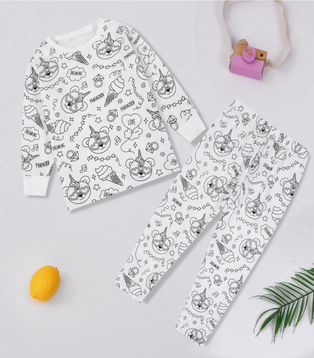 Unicorn & Bear Colouring Pyjamas