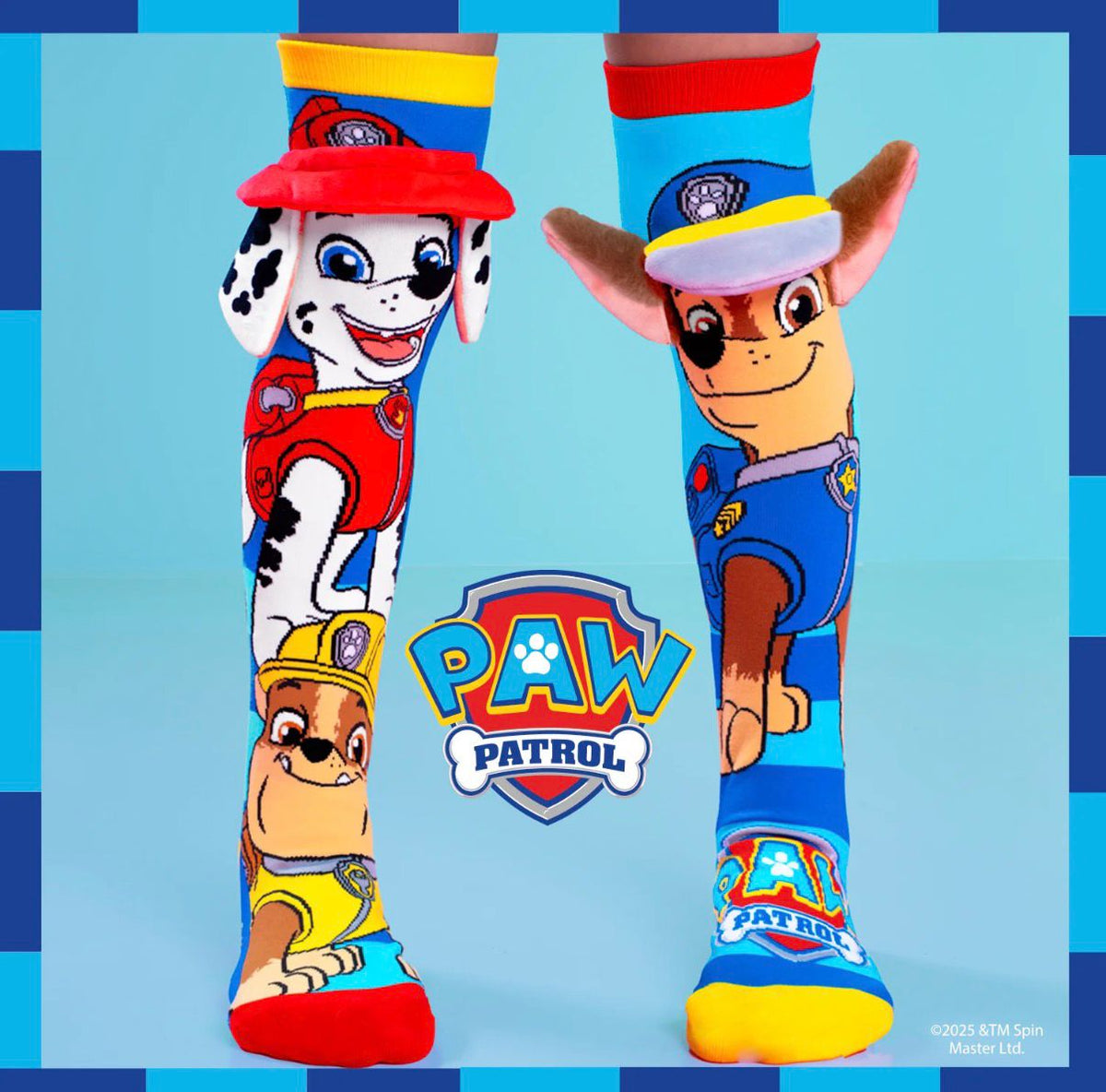 Madmia Paw Patrol Marshall & Chase 3D Socks