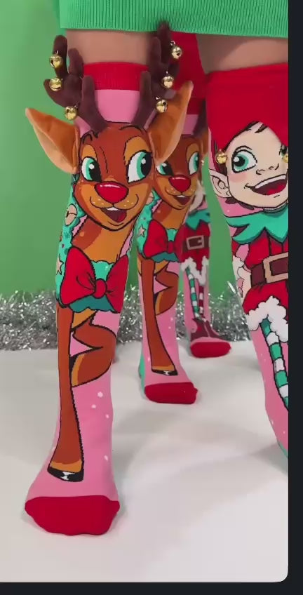 Reindeer and Elf Socks